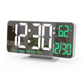 KOSUMOSU Alarm Clock for Bedroom, 6.7 Led Desk Digital Clock,Mirror Clock,Dual Alarm Clock for Living Room with Seconds,Date,Wee