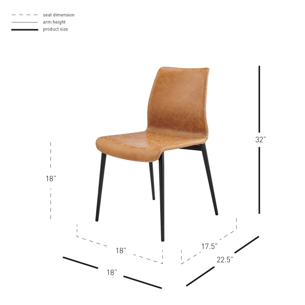 Npd Furniture And More Jayden Pu Side, Vintage Cedar-(Set Of 2) Dining Chair