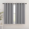 Nicetown Silver Grey Blackout Curtains For Bedroom - Triple Weave Grommet Top Thermal Insulated Window Treatment Light Blocking