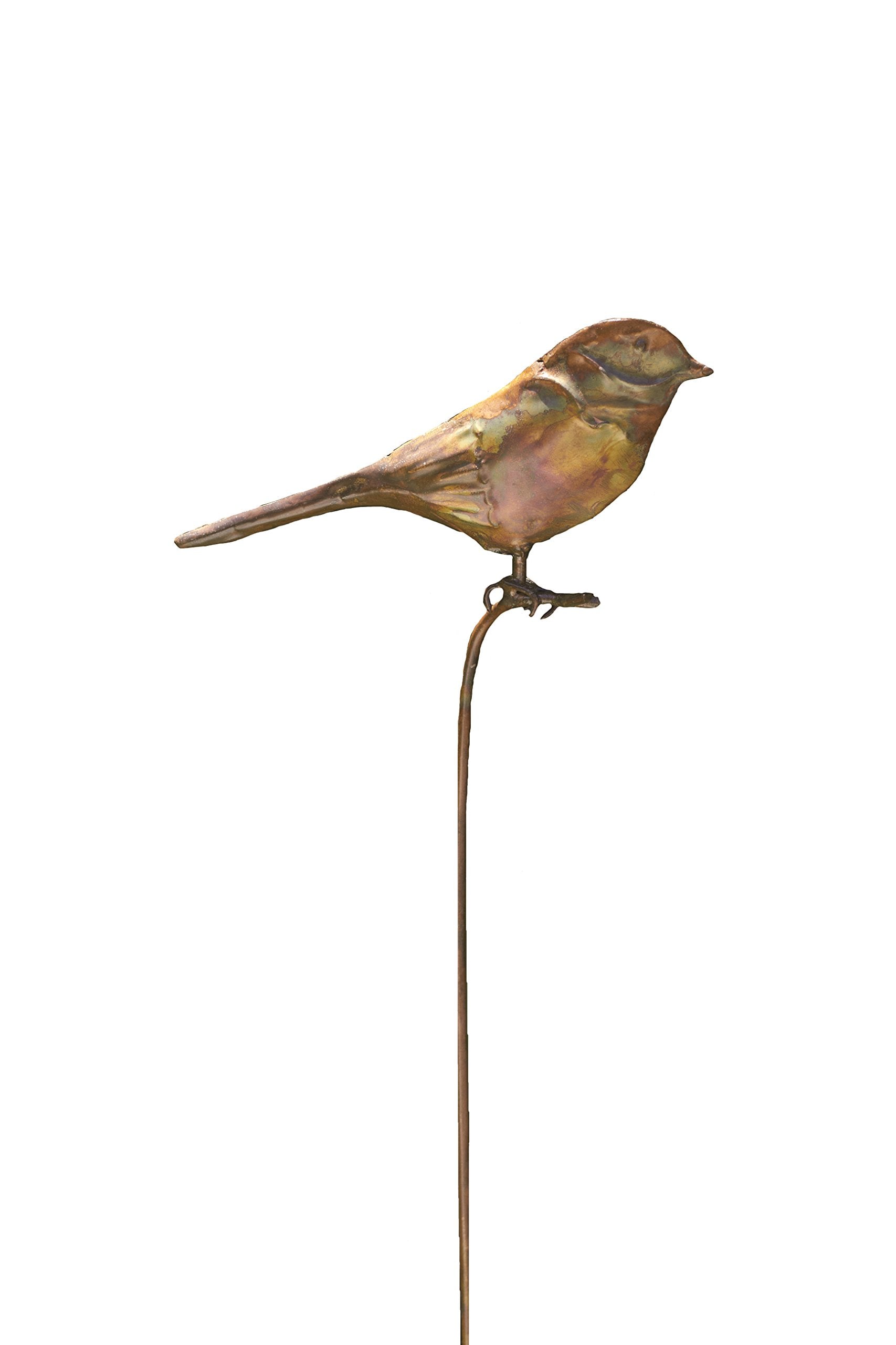 Ancient Graffiti, 6.5 By 1 By 29', Ag-1307 Flamed Bird Garden Stake, Multi-Colour, Copper