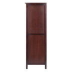 Ergode Brooke Jelly Cupboard - French Country Aesthetics, 4-Section Cabinet, Ample Storage, Wine Cabinet, Bar Accessories, Walnut Finish
