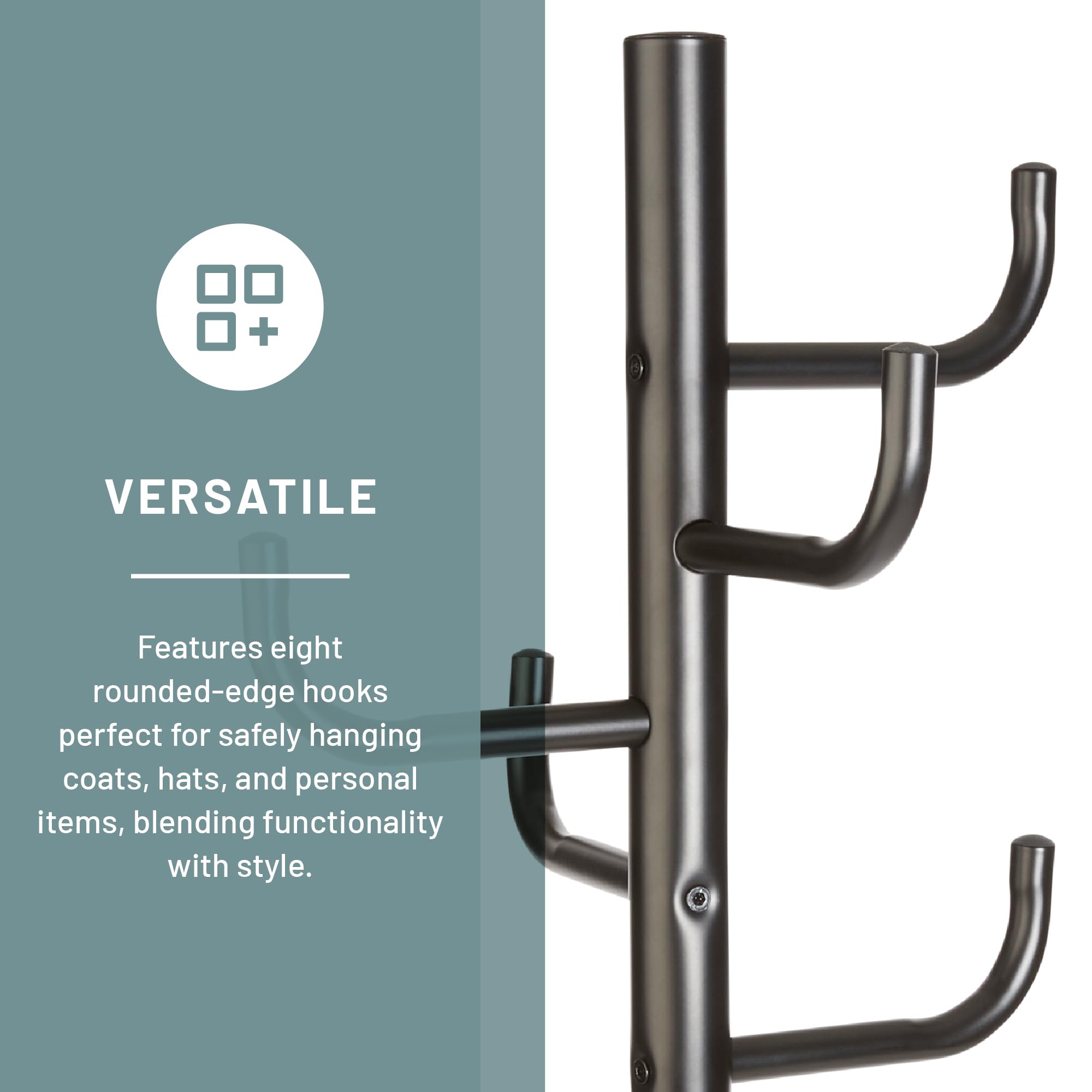 Safco Hook Head Coat Rack - Thumbnail 5