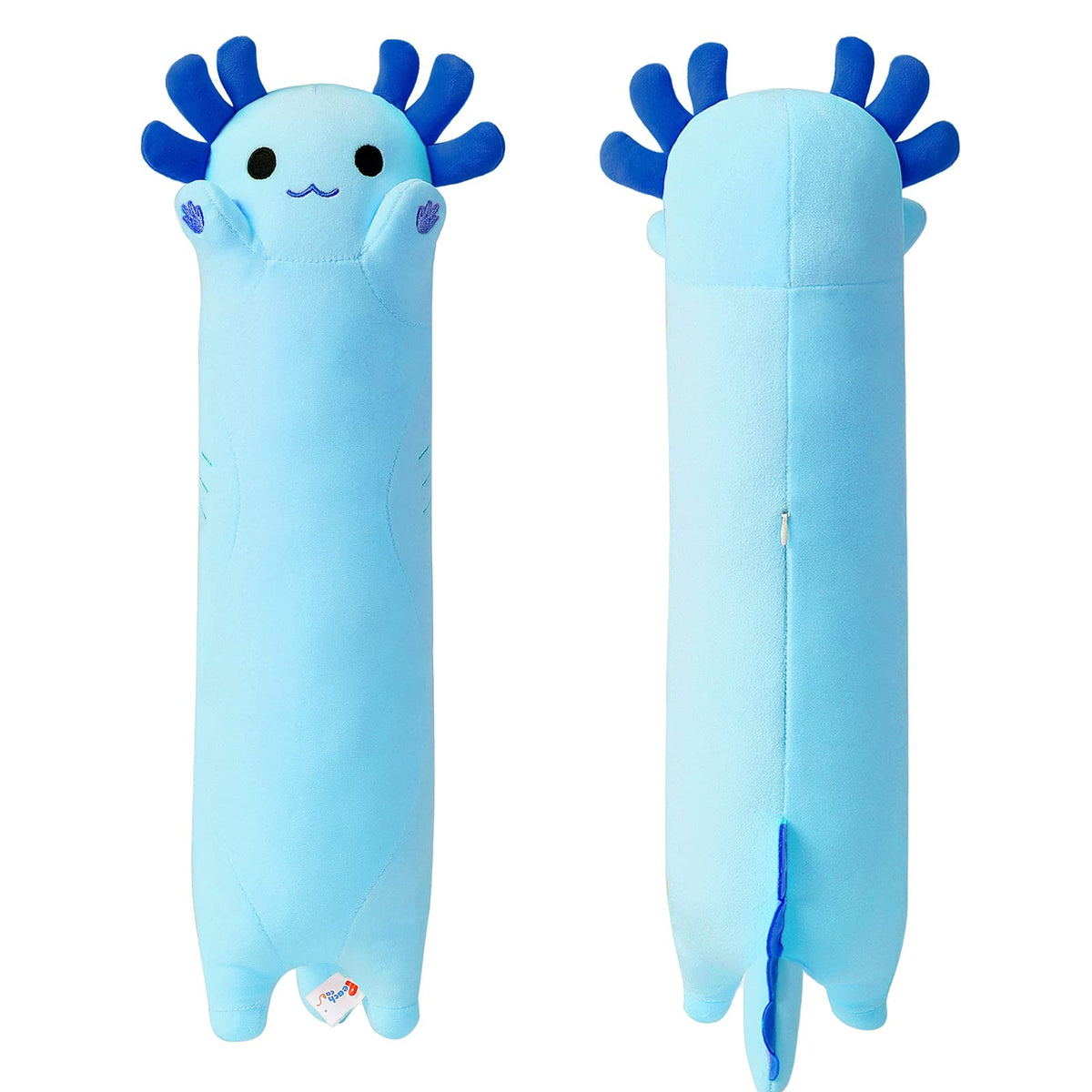 Peach Cat Blue Long Axolotl Plush Pillow Toy Cute Axolotl Stuffed Animal For Girls And Boys 20'