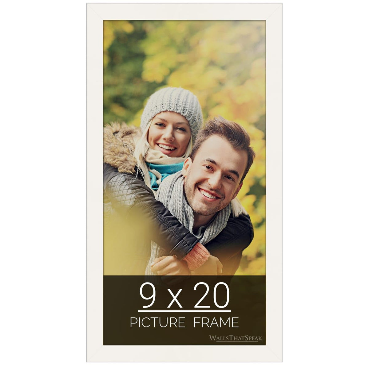 wallsthatspeak 9x20 white Picture Frame for Puzzles Posters Photos or Artwork
