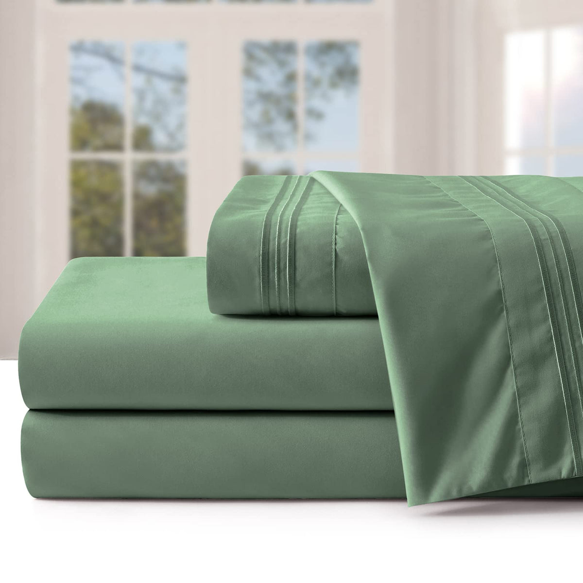 Manyshofu Microfiber Deep Pocket Full Size Sheets Set - Hotel Luxury 1800 Thread Count Sheets & Pillowcases - Kids Bedding Set U
