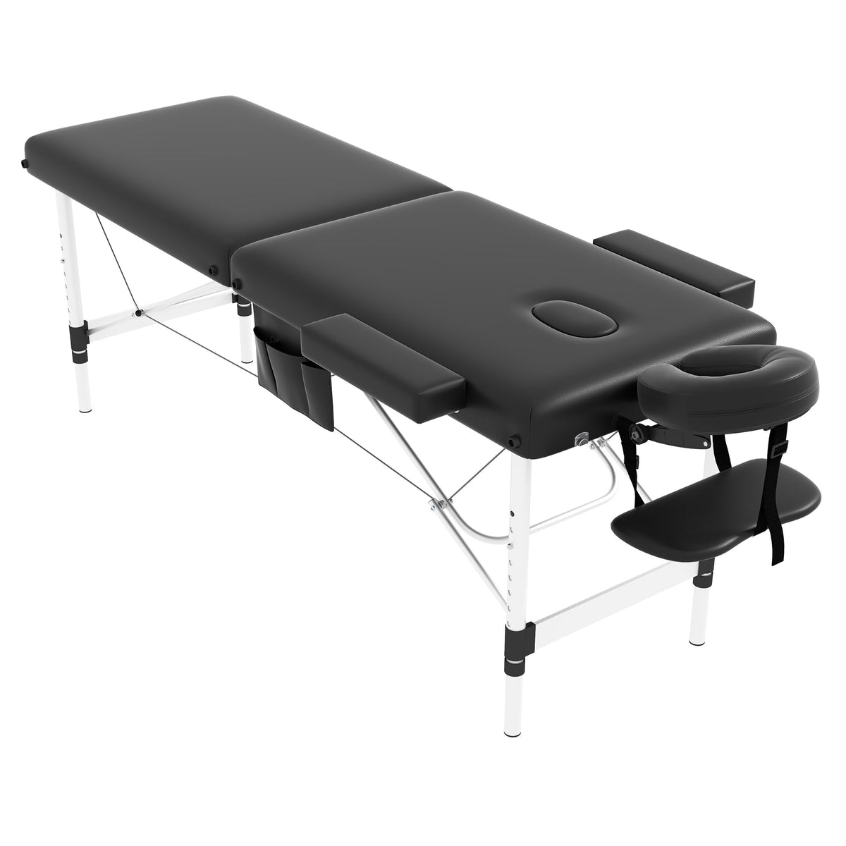 civama Massage Table Massage Bed Portable, 26 LBs Light Weight 2 Section Foldable Tattoo Bed Facial Care Spa Lash Bed Height Adj