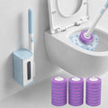 Disposable Toilet Bowl Cleaner Wand with Holder Set, WallMounted