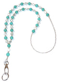 Vintage Turquoise Look, Women'S Beaded Fashion Lanyard, Strong Id Badge Card Holder Teacher Nurse Cruise Keys Keychain Phone