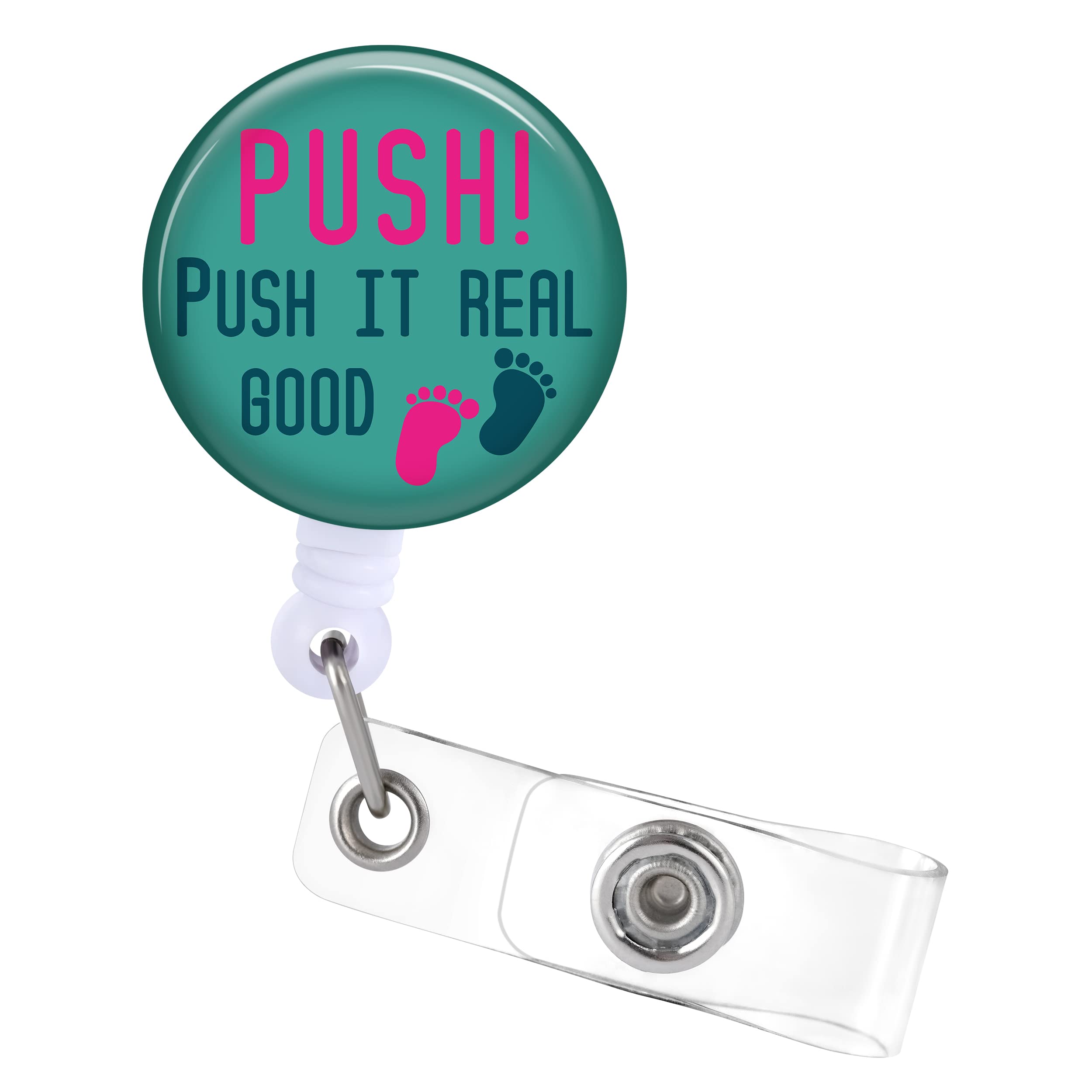 Badge Reels Holder Retractable With Id Clip For Nurse Name Tag Card Funny Ob L&D Nicu Labor And Delivery Gynecology Nursing Doct