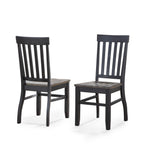 Steve Silver Raven Noir Two-Tone Ebony and Driftwood Side Chair (Set of 2)
