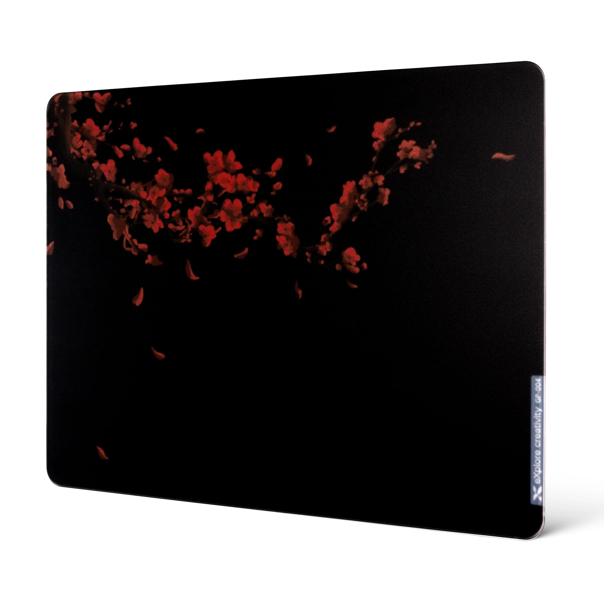 Xvx Black Plum Blossoms Glass Mousepad 4.0, Hard Mouse Pad For Gaming,Ultra-Smooth Micro-Etched Surface Mouse Mat With Non-Slip