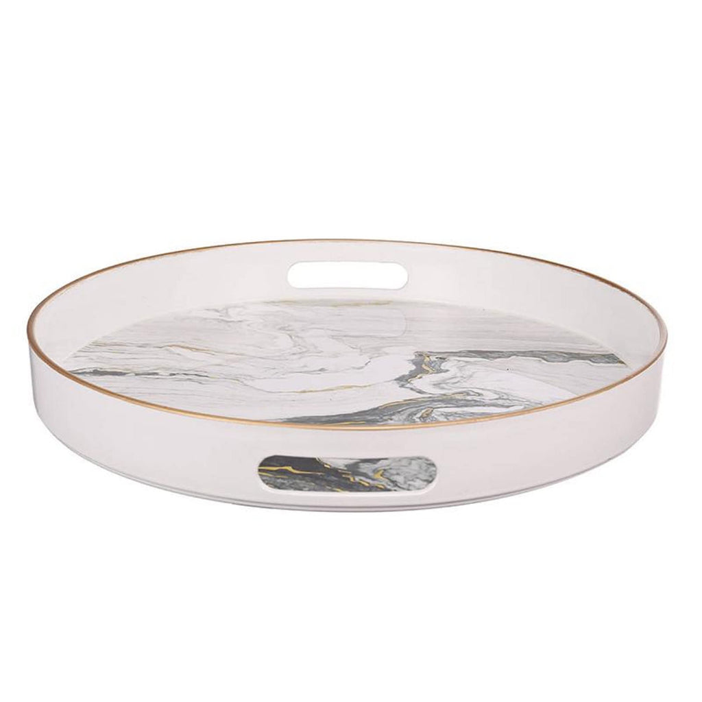A&B Home 43305 S/2 Quinn Trays Black-White Quinn Trays, Set Of 2 Black & White