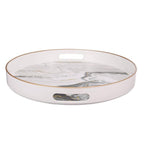 A&B Home 43305 S/2 Quinn Trays Black-White Quinn Trays, Set Of 2 Black & White