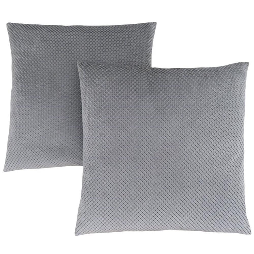Monarch Specialties I 9311 Pillows, Set of 2, 18 X 18 Square, Insert Included, Decorative Throw, Accent, Sofa, Couch, Bedroom, Polyester, Hypoallergenic, Beige