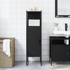 vidaXL Bathroom cabinet black 33x33x120.5cm constructed wood