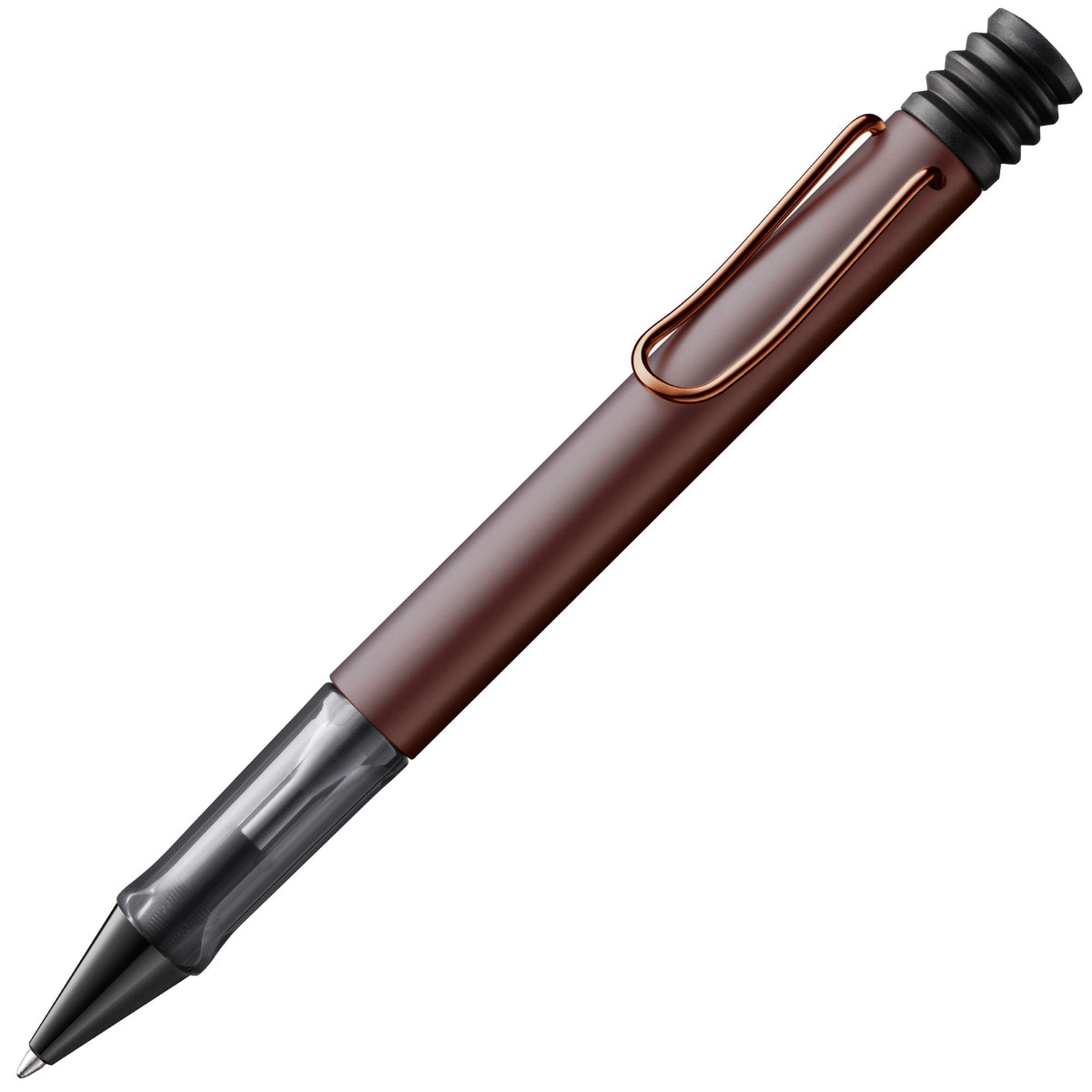 Lamy 1234047 Lx Ballpoint Pen 290 - Elegant Marron Aluminium Pen With Transparent Grip And Refined Metal Clip - With Large Refil