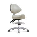 Saddle Chair Rolling Saddle Stool with Back Support, Esthetician Chair Ergonomic Saddle Chair for Dental Hygienist, Doctor, Medi