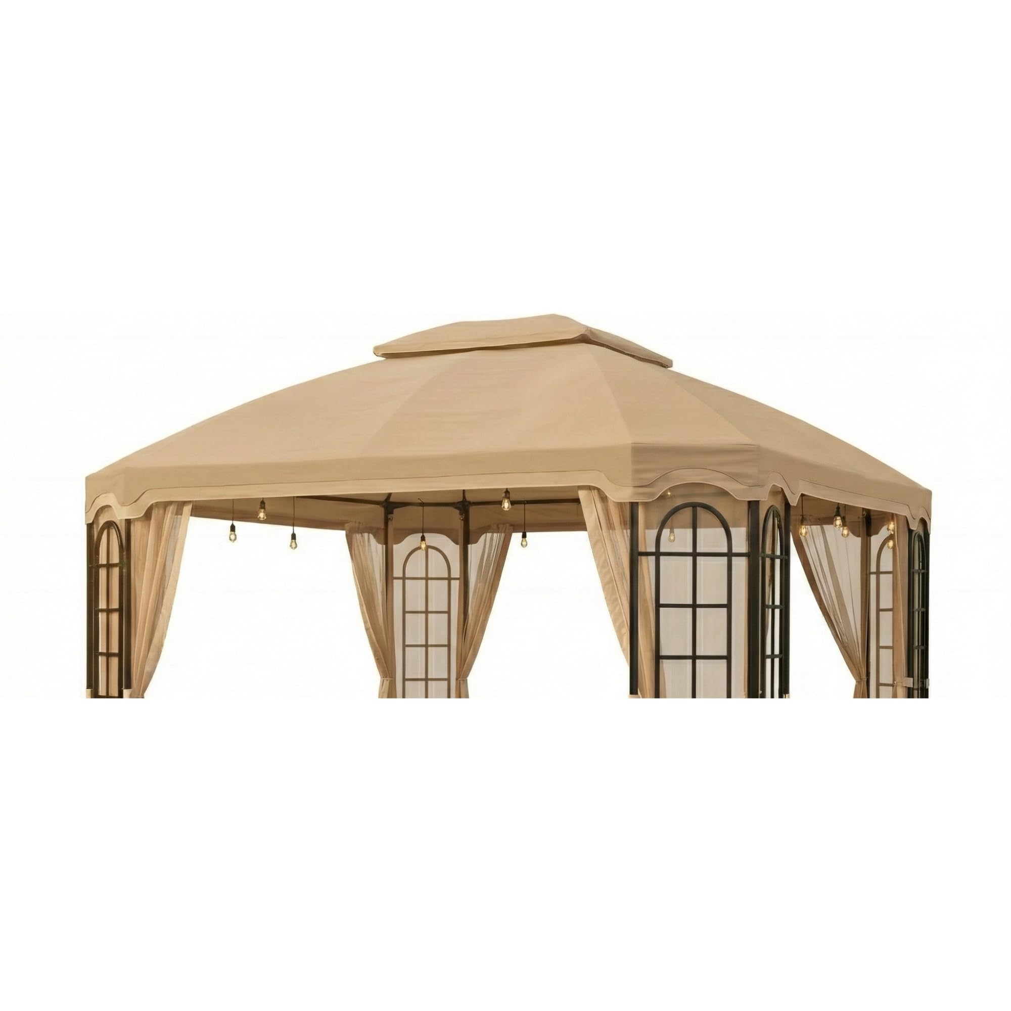 Garden Winds Durable 350 Replacement Canopy Top Compatible with Replacement Canopy for Terrace 10' x 12' Gazebo Models L-GZ454PS