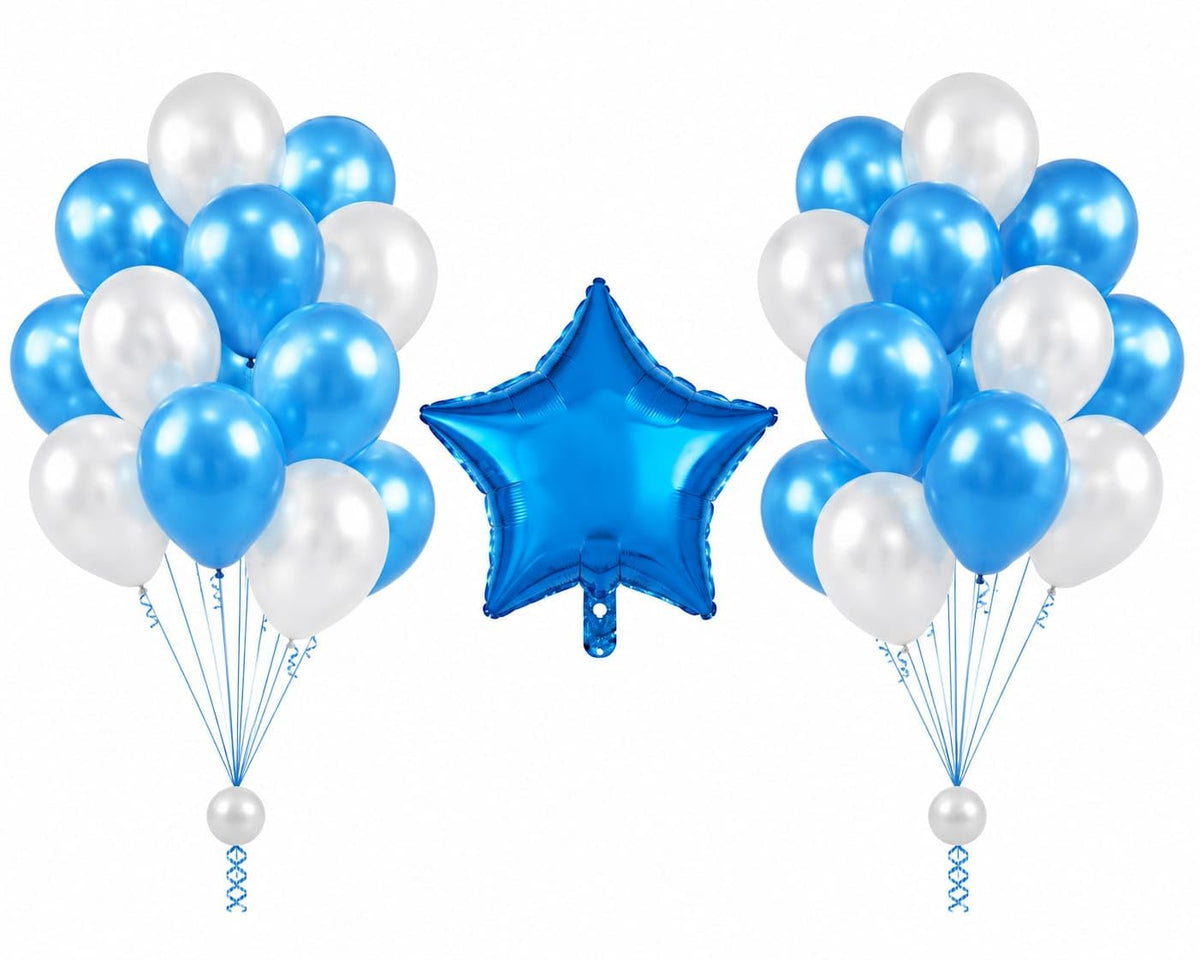 Happy Birthday Decoration Kit, Blue, 36 Pcs