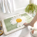 Giewr Floor Pe Phool, Pairon Ko Cool! | Water Absorbent Flower Bath Mat (60  40 cm) | Soft QuickDry NonSlip Bathroom & Home Fl