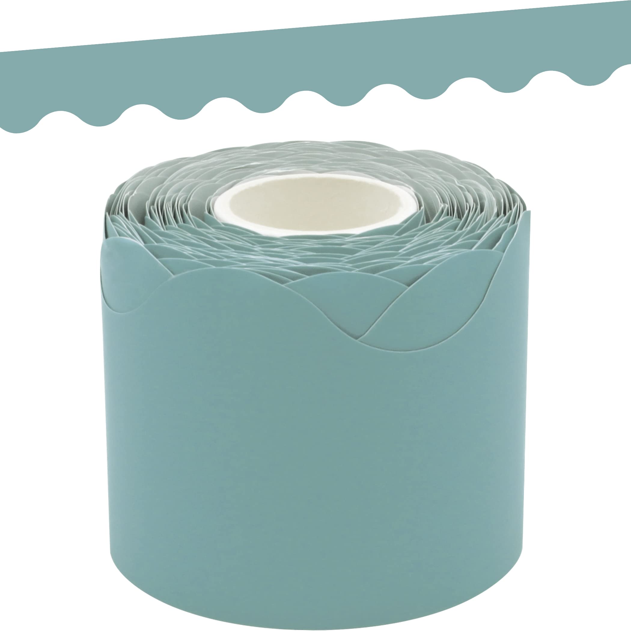 Teacher Created Resources Calming Blue Scalloped Rolled Border Trim (Tcr8907)