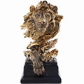 H&W Sandstone Lion - The King of Beasts - Statue Decoration for Home/Study/Living Room, Great Collectible Figurines, Best Gift f