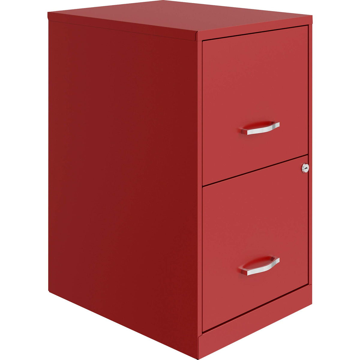 Lorell 2-Drawer File Cabinet, 14.2&quot; X 18&quot; X 24.5&quot;, Red