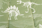 Beddy's Twin Dinosaur T-Rex Zipper Bedding Set - Green Polyester - Easy Make & Wash