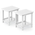 Yefu Small Table Set Of 2 Side Tables Outdoor Coffee Table For Patio Living Room Bedroom(White, Single Layer)