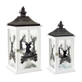 Melrose International 77598DS 17.5 x 22.75 in. Wood Merry Christmas Lantern, Set of 2