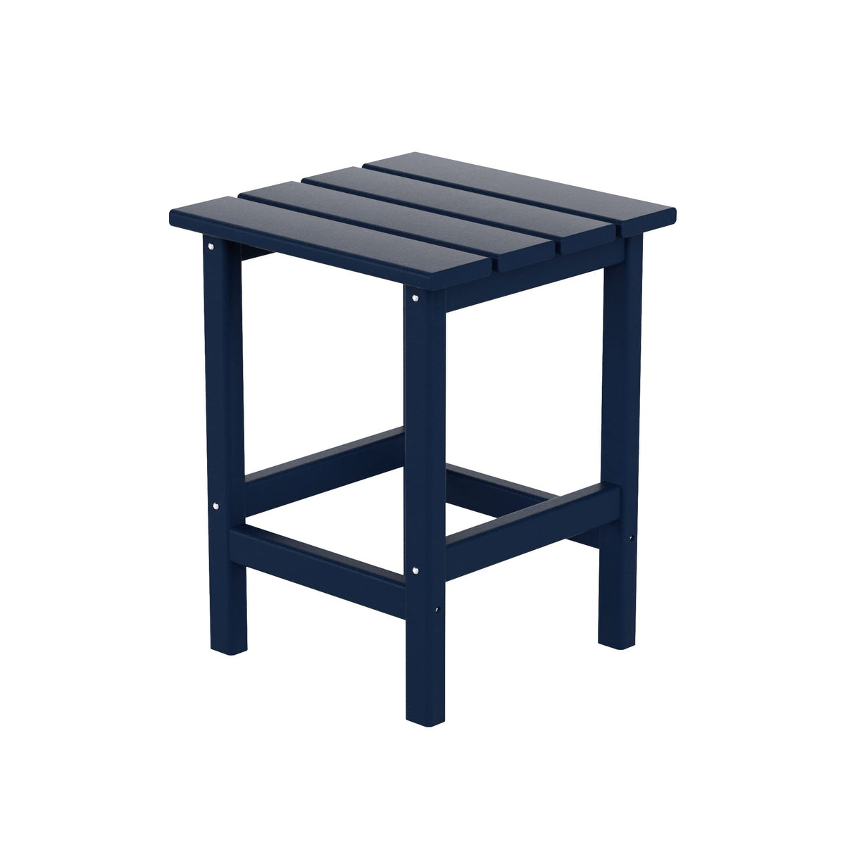 Costaelm Square Outdoor Side Tables, Adirondack Patio Tables For Outside, Hdpe Patio End Table Weather Resistant, Balcony Table For Pool, Seaside, Backyard, Porch, Indoor Companion, Navy Blue