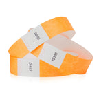 Wristco Neon Orange Tyvek Wristbands For Events - 500 Count - Tamper-Proof Design & Fluorescent Color Prevent Reuse - Premium-Gr