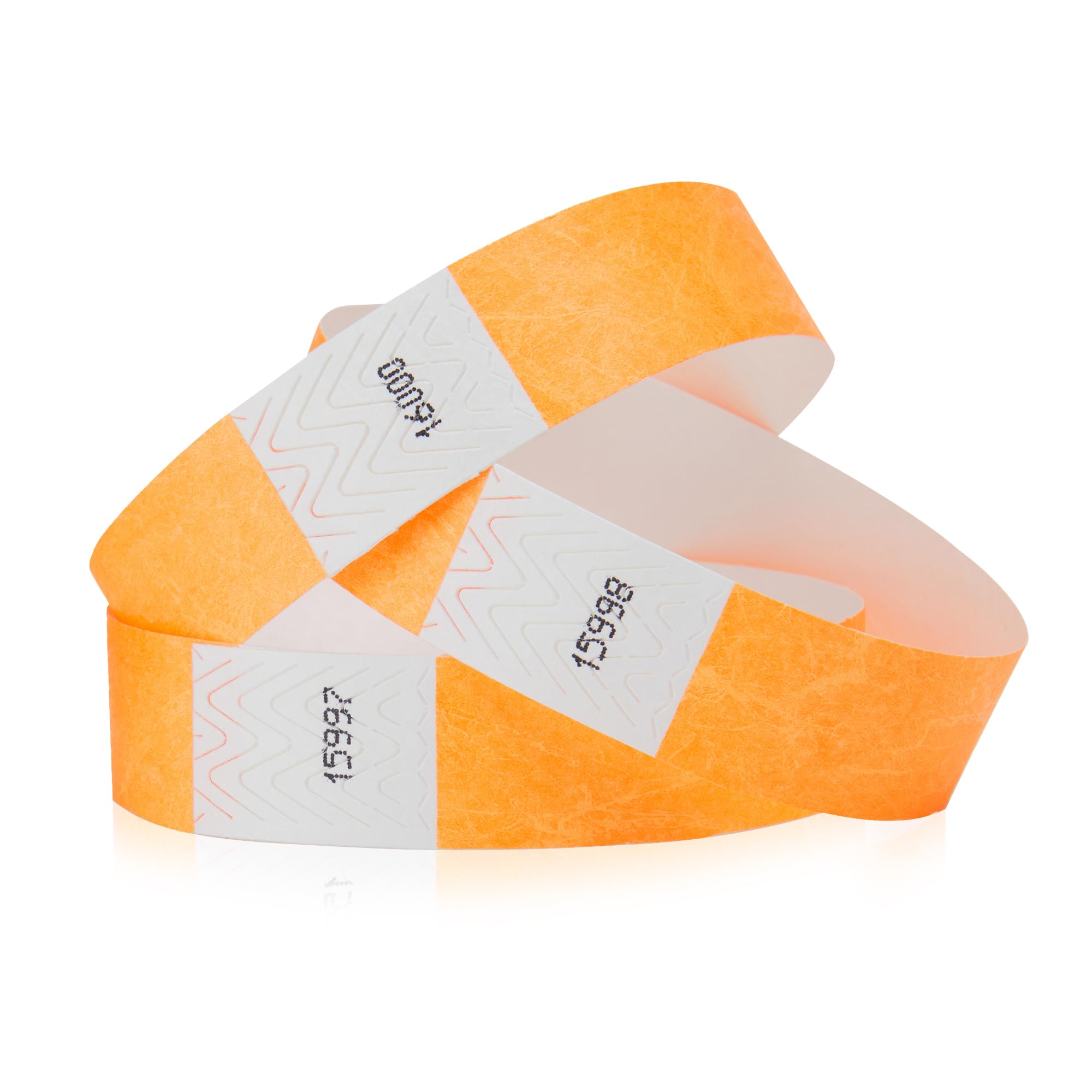 Wristco Neon Orange Tyvek Wristbands For Events - 500 Count - Tamper-Proof Design & Fluorescent Color Prevent Reuse - Premium-Gr