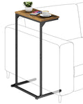 TUTOTAK C Shaped End Table, Tv Tray, Small Side Table, 28.7 inch Tall Couch Table, Tray Table, Sofa Table, Living Room, Bed Room