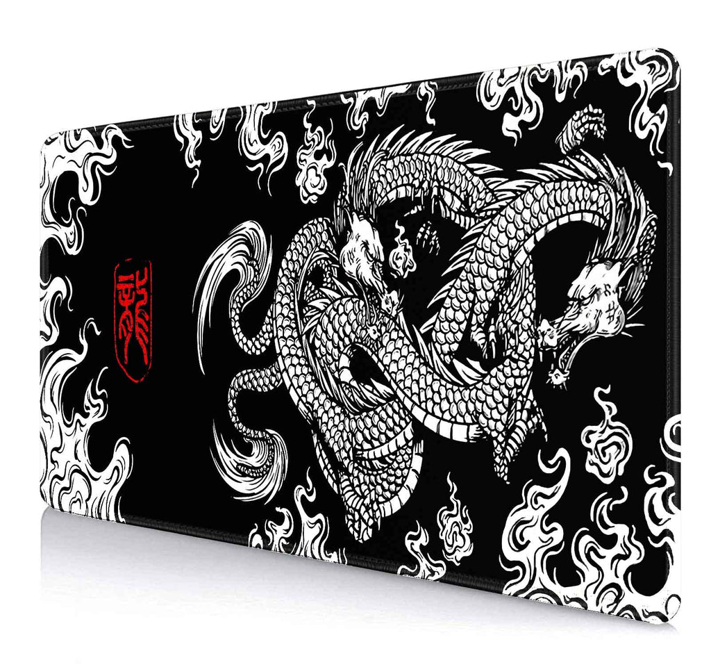 Imayondia Large Gaming Mouse Pad (35.4X15.7 In), Big Extended Non-Slip Rubber Base Mousepad With Stitched Edges, Keyboard Mouse