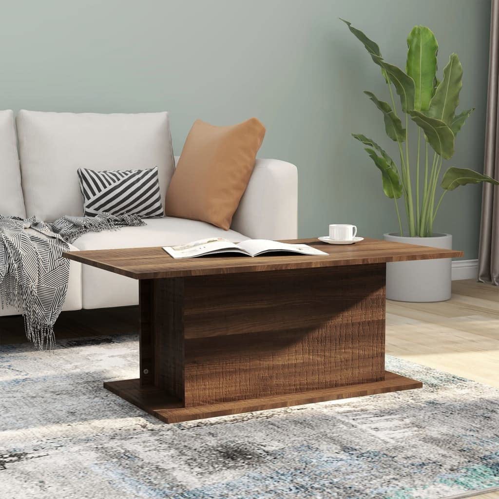 Coffee Table Brown Oak 40.2&quot;x21.9&quot;x15.7&quot; Engineered Wood