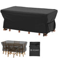 Velway Patio Table Chairs Set Cover Waterproof 67'Lx37'Wx28'H Outdoor Bistro Dining Set Cover Fire Pit Table Cover Furniture