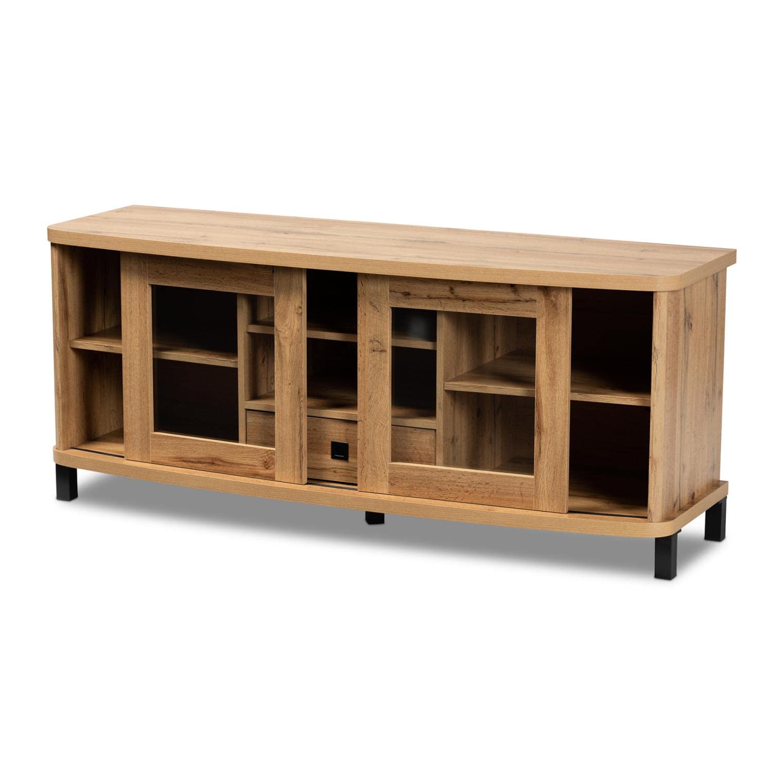 Wholesale Interiors Baxton Studio Walda Oak Brown Finished Wood 1-Drawer TV Stand