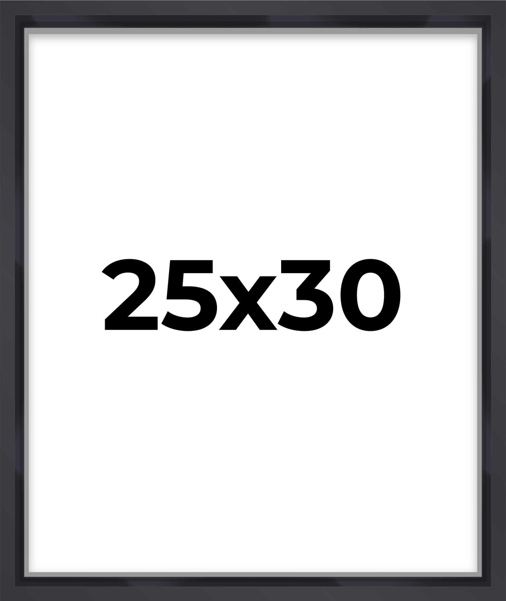 25x30 Shadow Box Frame Contemporary Black | 1'' Depth of Usable Space| Interior Size 25x30 or 30x25 Inches| UV Resistant Acrylic