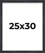 25x30 Shadow Box Frame Contemporary Black | 1'' Depth of Usable Space| Interior Size 25x30 or 30x25 Inches| UV Resistant Acrylic