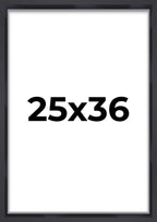 25x36 Shadow Box Frame Contemporary Black | 1'' Depth of Usable Space| Interior Size 25x36 or 36x25 Inches| UV Resistant Acrylic