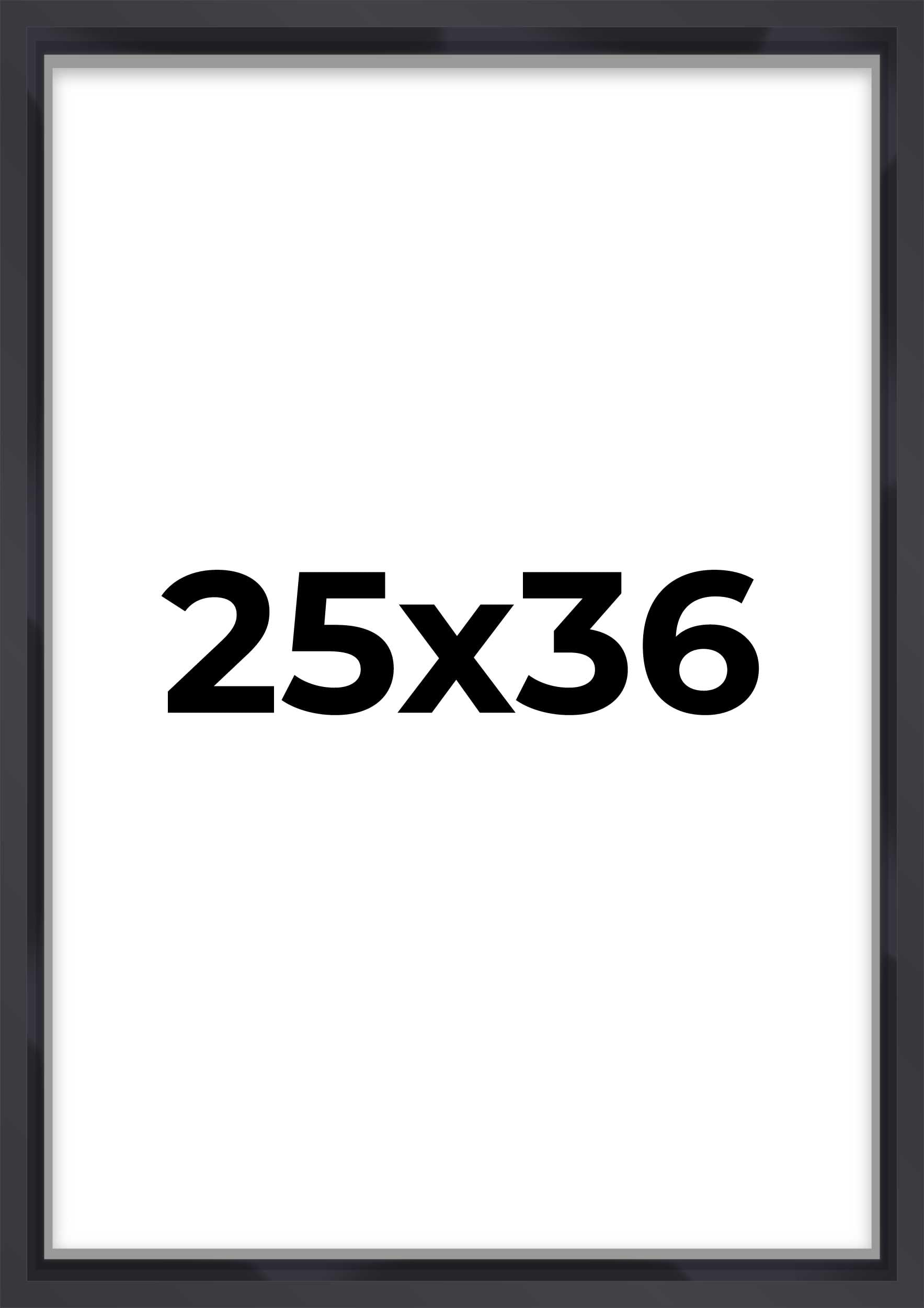 25x36 Shadow Box Frame Contemporary Black | 1'' Depth of Usable Space| Interior Size 25x36 or 36x25 Inches| UV Resistant Acrylic