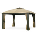 Garden Winds Replacement Canopy For The Sonoma Riviera Wicker Gazebo - Standard 350 - Beige