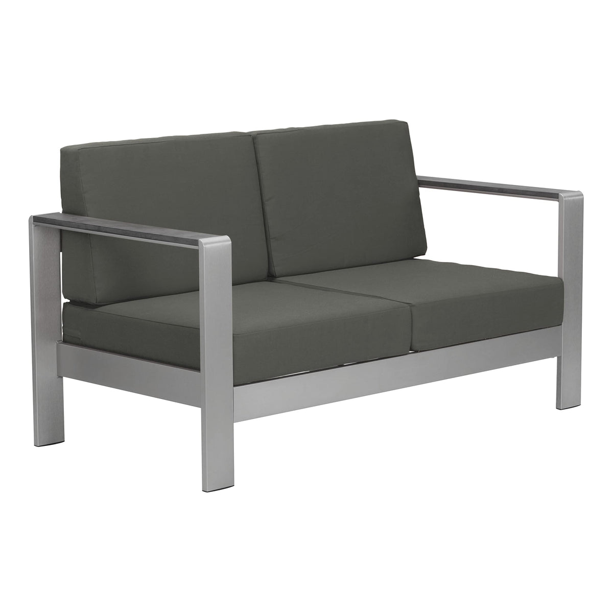 Zuo Modern - Cosmopolitan Sofa Gray - Modern - Seating - Aluminum, Foam, 100% Olefin - Outdoor - 30.7in Height