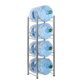 HAITRAL Water Gallon Jug Holder, 4 Tiers Heavy Duty Water Bottle Buddy Display Rack, Silver