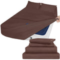 Air Mattress Queen Sheet Set - Deep Pocket 4 Piece Queen Size Sheet Set - Breathable & Fade Resistant Easy Fits 16In To 24In Pil
