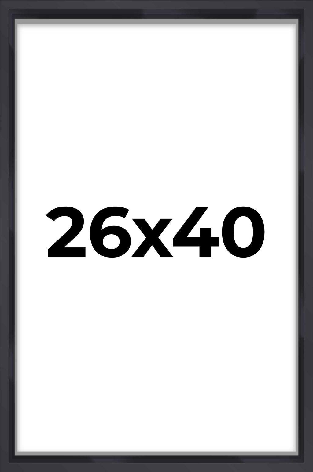 26x40 Shadow Box Frame Contemporary Black | 1'' Depth of Usable Space| Interior Size 26x40 or 40x26 Inches| UV Resistant Acrylic