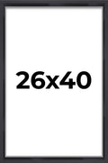 26x40 Shadow Box Frame Contemporary Black | 1'' Depth of Usable Space| Interior Size 26x40 or 40x26 Inches| UV Resistant Acrylic