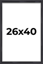 26x40 Shadow Box Frame Contemporary Black | 1'' Depth of Usable Space| Interior Size 26x40 or 40x26 Inches| UV Resistant Acrylic