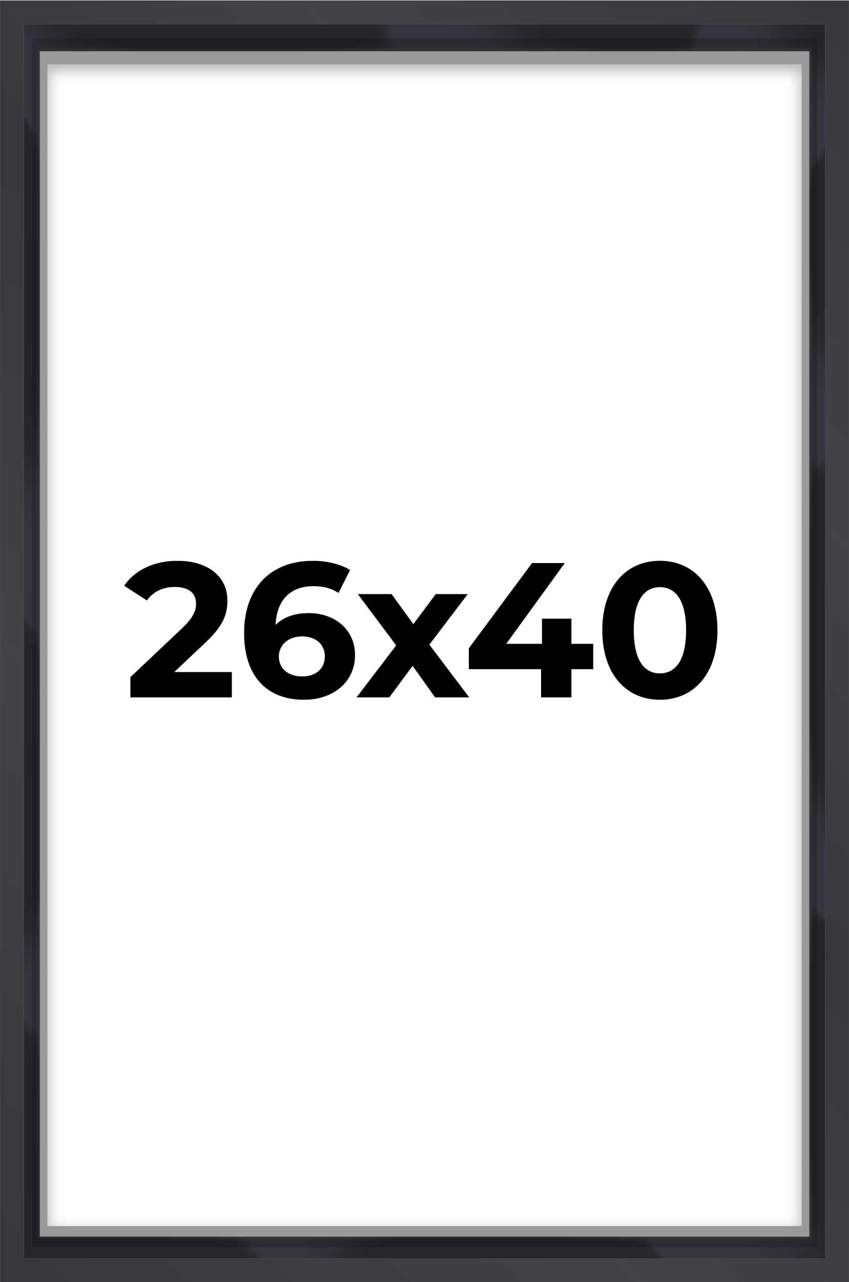 26x40 Shadow Box Frame Contemporary Black | 1'' Depth of Usable Space| Interior Size 26x40 or 40x26 Inches| UV Resistant Acrylic